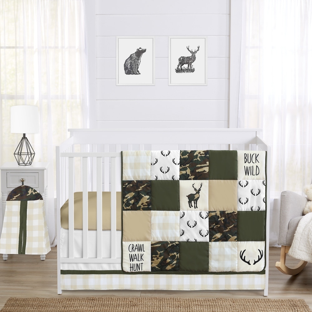 Beige crib bedding sales set