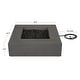 preview thumbnail 4 of 3, Provo Low Square Natural Gas Fire Table in Carbon by Jensen Company - 40 x 40 x 11.75