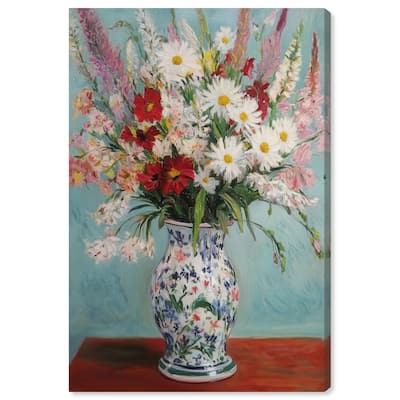 Flowers on a Table Canvas by Art Remedy, Gallery Wrapped