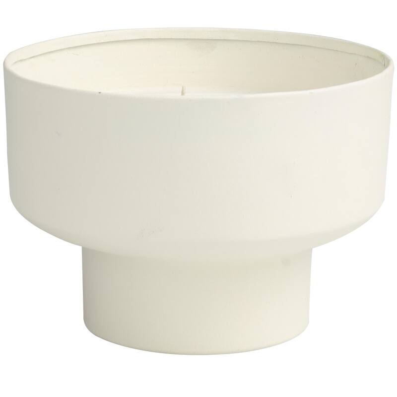 Metal Scented Matte 50 oz 3 Wick Decorative Candle with White Wax - Black, Gray, Light Brown, White - Roche River Decor