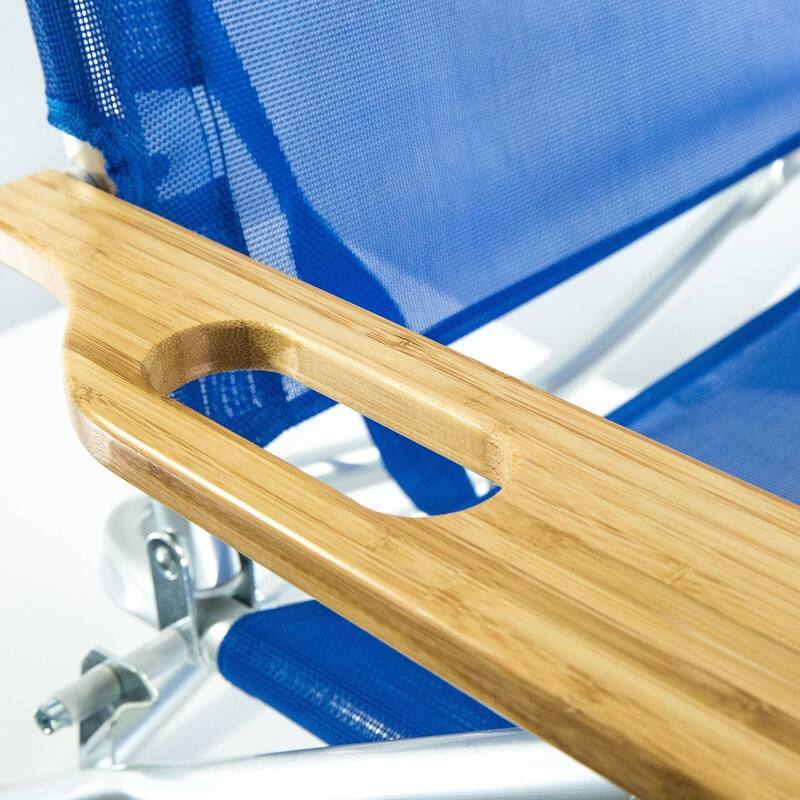 Ostrich 3N1 Lightweight Aluminum Frame 5 Position Reclining Beach Chair (4 Pack) - 24