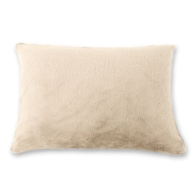 Jennifer Adams Faux Fur Embrace Sham - Oat - Standard