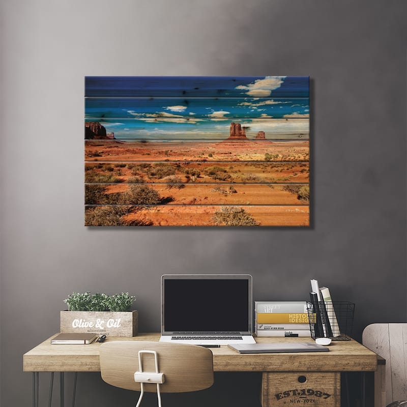 Monument Valley II Print On Wood by Philippe Hugonnard - Multi-Color