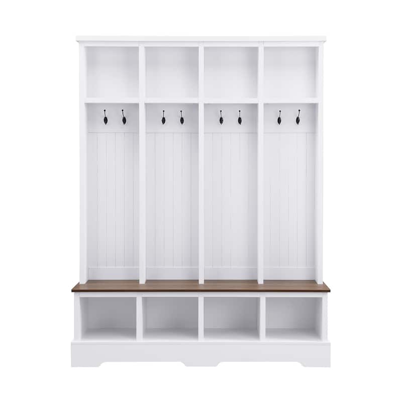 Farmhouse-Inspired 3-in-1 Entryway Organizer by Harper&Bright Designs