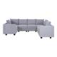Option 7-Seater Sofa,Gray