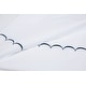 preview thumbnail 11 of 19, 600 Thread Count Scallop Embroidered Bed Sheet and Duvet Cover Bundle Set