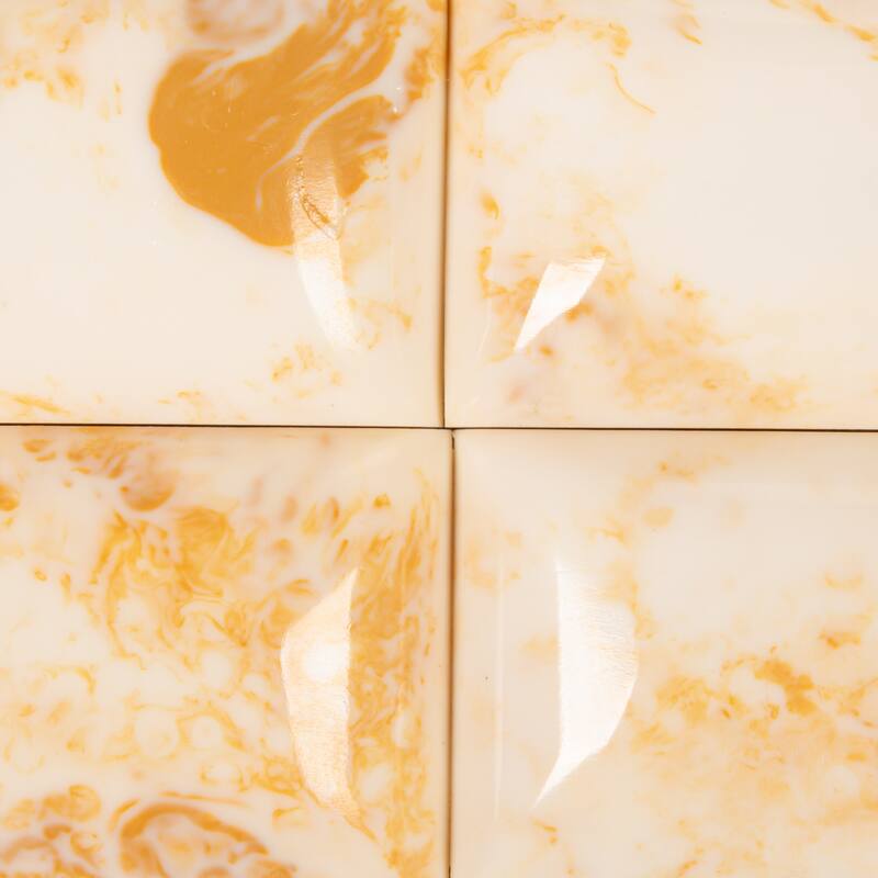 Marbled Resin Studded Decorative Storage Box with Lid - 7.0"L x 7.0"W x 4.25"H