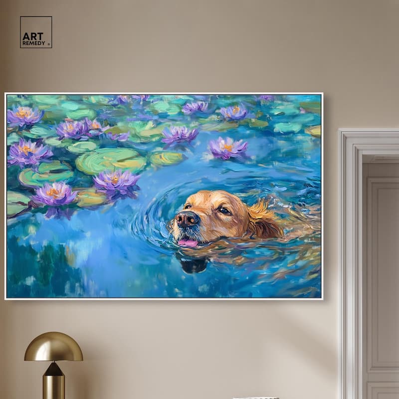 Watery Wag II Canvas by Art Remedy