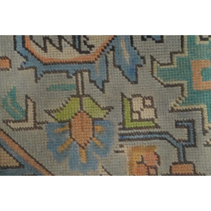Hand Knotted Oriental 100% Wool Carpet Traditional Medallion Oranges & Rust Tabriz Area Rug - 12' 6'' X 9' 7''