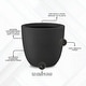 preview thumbnail 30 of 59, Kante 18 Inch Dia Round Concrete Planter, Indoor Outdoor Large Plant Pot