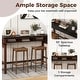 preview thumbnail 8 of 9, Costway Bar Table with Power Outlets Counter Height Table with Storage - See Details