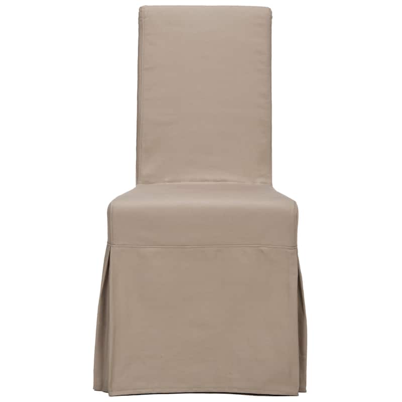 SAFAVIEH Tarah Parsons Taupe Slipcover Dining Chair (Set of 2) - 18.7" x 23.2" x 39.5" - 19Wx23Dx40H