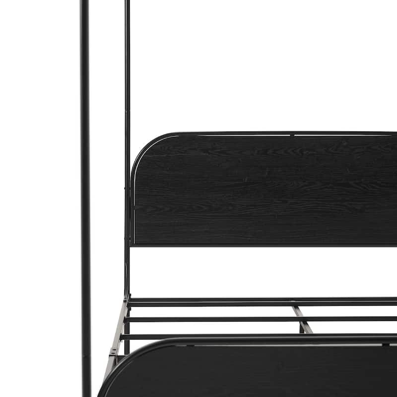 Middlebrook Designs Modern Curved Metal Queen Canopy Bed