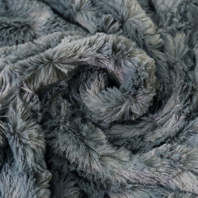Oversized Saga Double Sided Fauxfur Throw, 60" x 80"