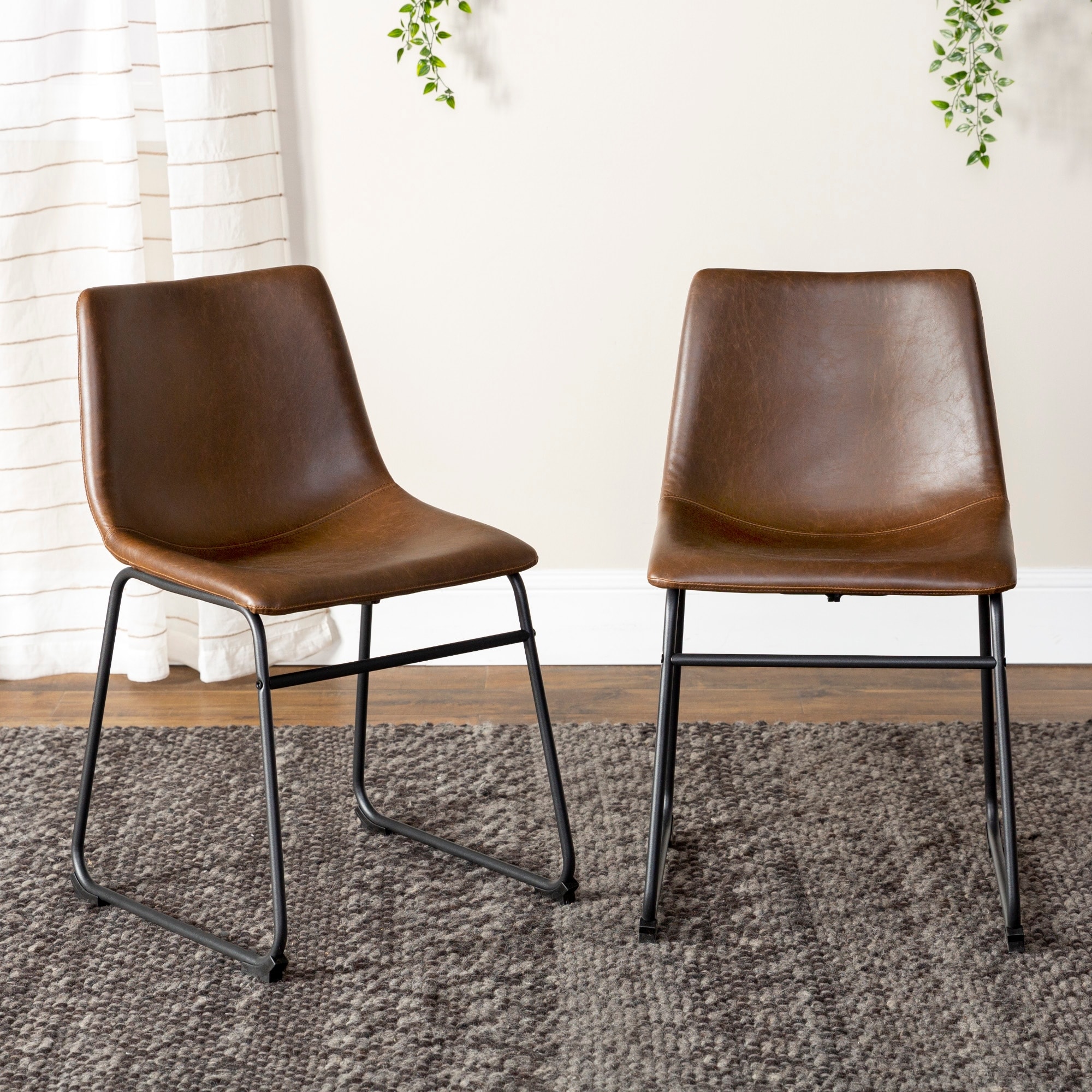 Carbon loft prusiner store faux leather dining chair