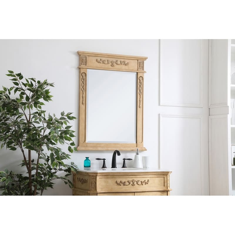Elegant Lighting Antique Beige Vanity Mirror (22" x 28")