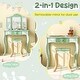 preview thumbnail 15 of 17, Kids Vanity Set with Tri-folding Mirror - 23.5" x 13" x 38.5"