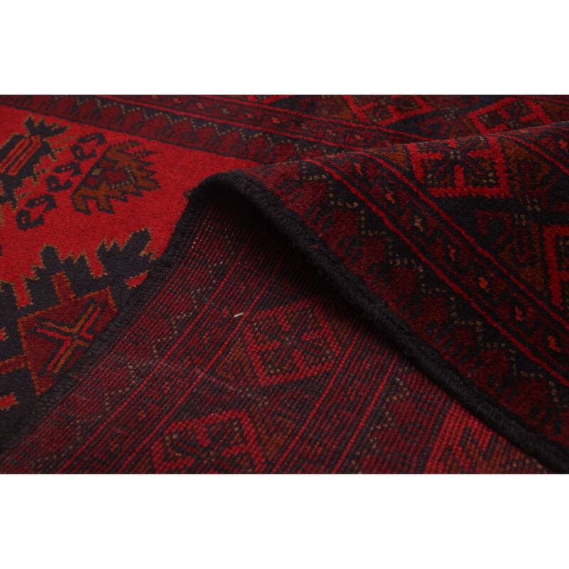 ECARPETGALLERY Hand-knotted Finest Khal Mohammadi Red Wool Rug - 2'9 x 9'5