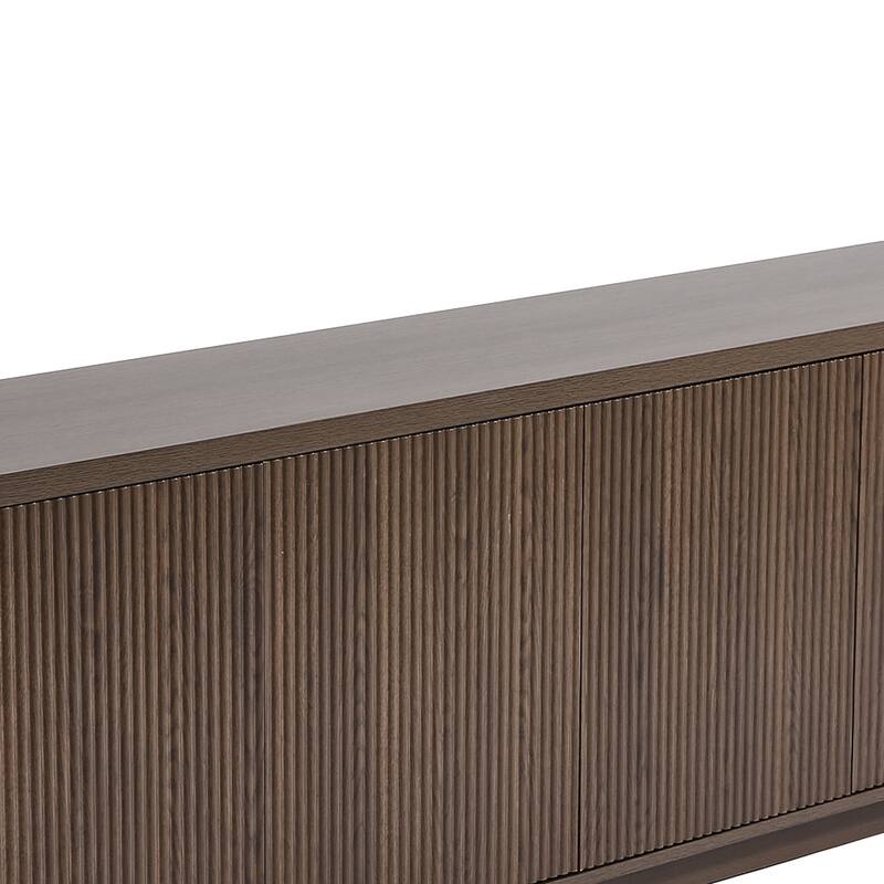 Mid-Century Modern 4-Door Storage Sideboard Cabinet