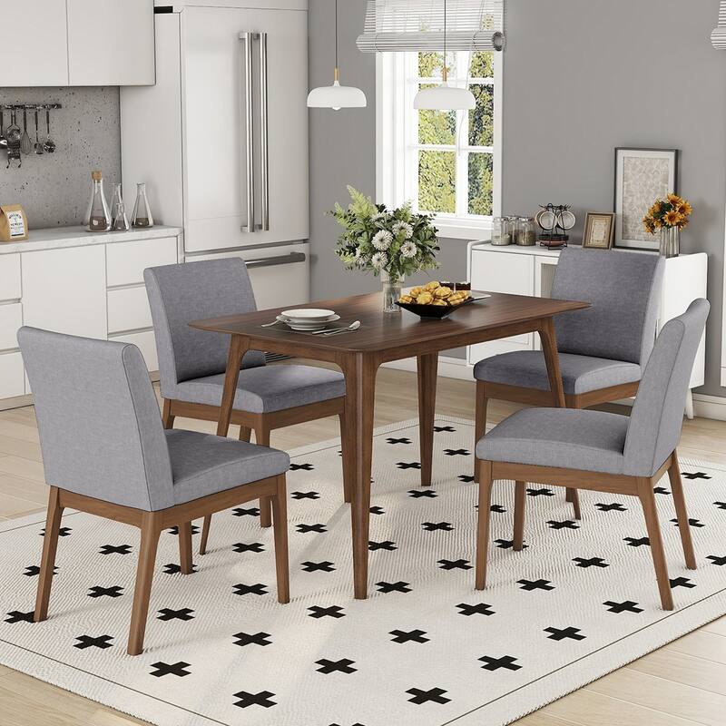 5PCS Solid Wood Dining Table Set