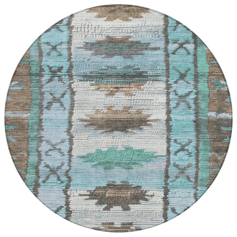 HomeRoots Tribal Transitional Rectangle Outdoor Rug