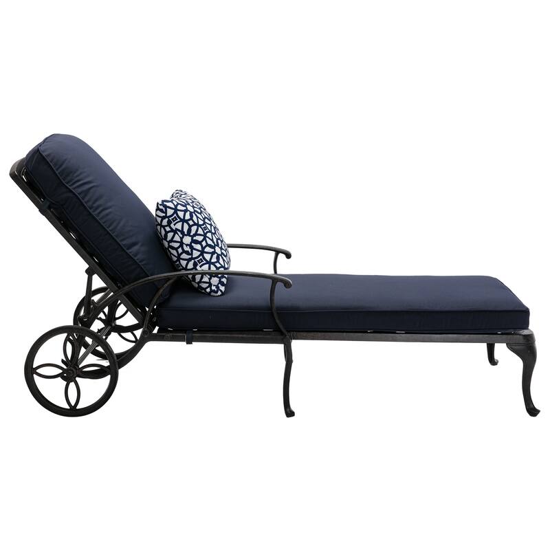 Aluminum Reclining Outdoor Chaise Lounge