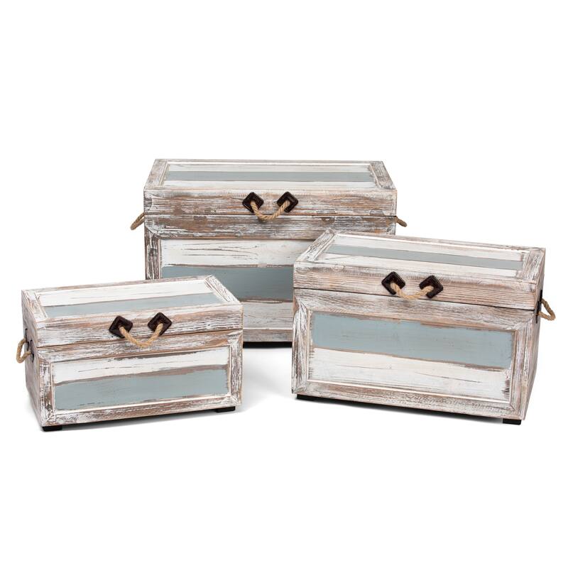 Nantucket Set of Three Trunks - 28.5x17x19.5, 24.5x14x14.75, 20.75x10.75x11.25