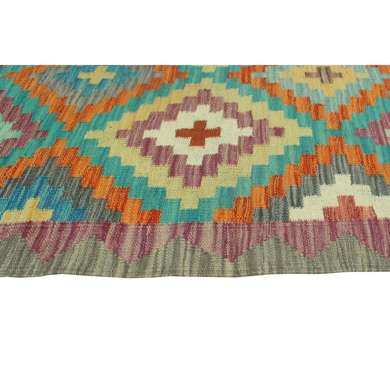 Noori Rug Sangat Flatweave Darlene Rust/Purple Runner - 2'8" x 10'0"