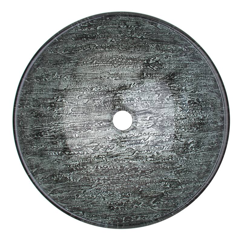 VIGO Giovanni 17"L x 17"W x 6"H Glass Round Vessel Bathroom Sink