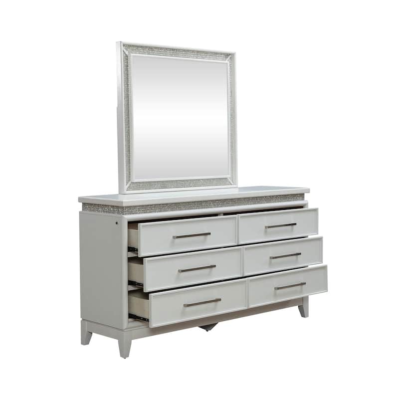 Liberty Furniture Reflections Touch Light Dresser & Optional Mirror
