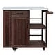 preview thumbnail 25 of 53, Outdoor Kitchen Island with Stainless Steel Top & Storage, Lockable Wheels