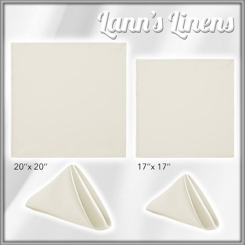 12 Pack 17 Inch Polyester Cloth Dinner Napkins for Party Restaurant