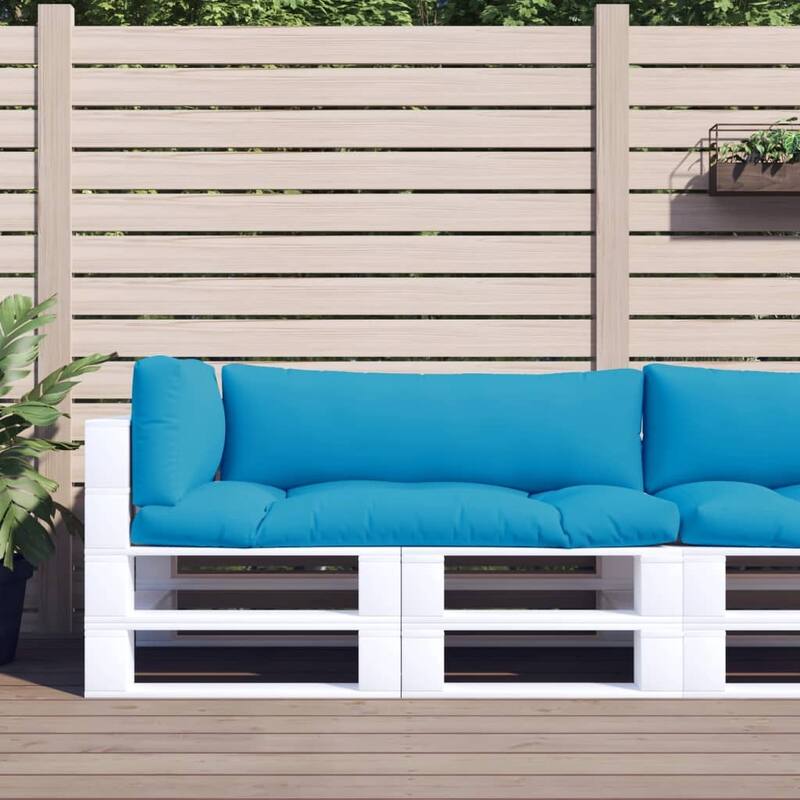 vidaXL Pallet Cushions Outdoor Sofa Pillow Seat Pad Decorative Cushion Fabric - Light blue