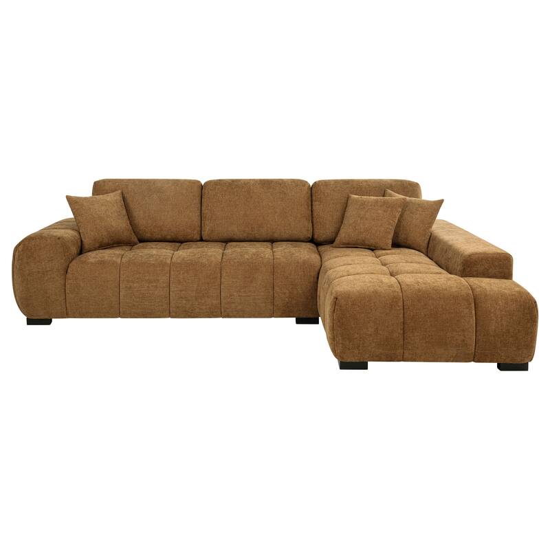 Octavia Fabric Upholstered Sectional Chaise Sofa