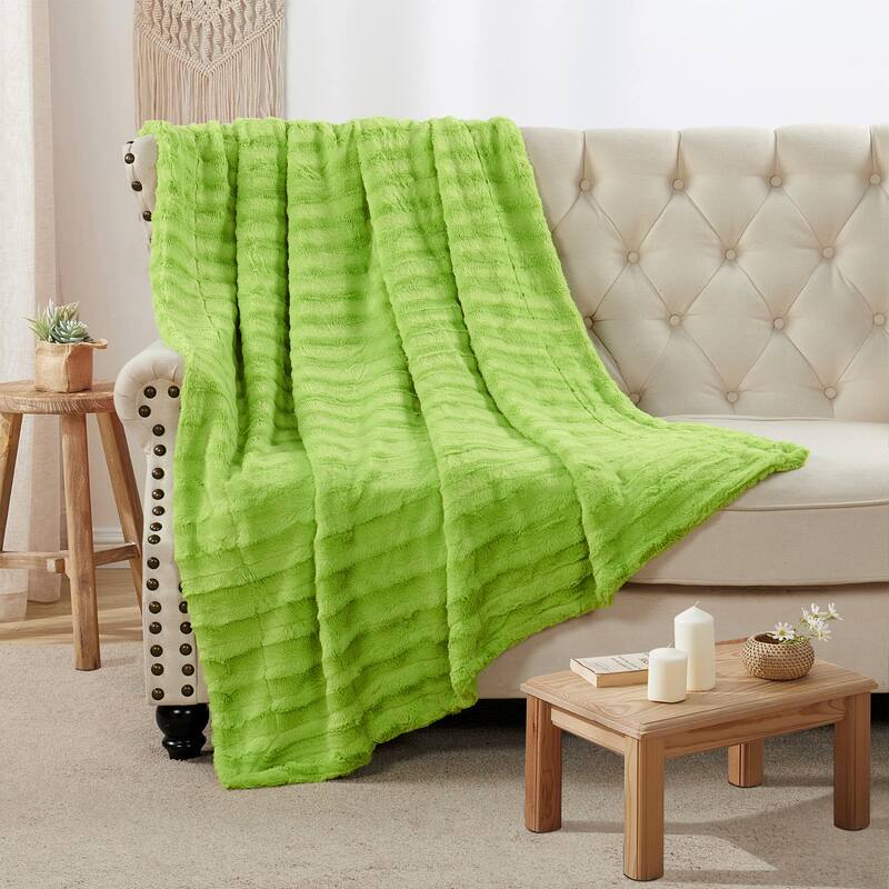 Oversized Derby Double Sided Fauxfur Throw