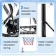 preview thumbnail 8 of 9, Goplus Basketball Hoop Outdoor System with 45 Inch Shatterproof PC - 45" x 29" x 49.2" (L x W x H)