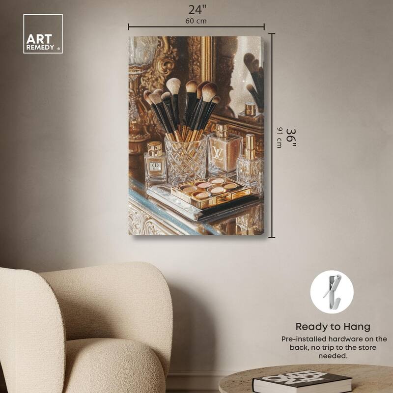 Oranate Makeup Collection Canvas by Art Remedy, Gallery Wrapped