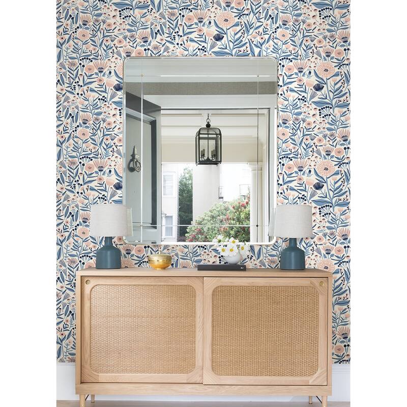 Leah Duncan Blue Marigold Forest Peel & Stick Wallpaper