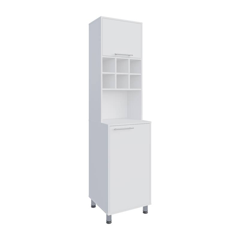 Modern Design Kitchen Pantry, 2 Doors, 4 Legs, 8 Shelves,FSC Certified CPSIA Compliant