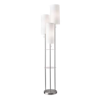 Adesso Trio Satin Steel Floor Lamp