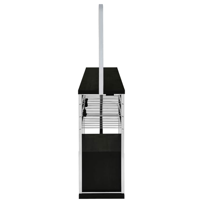Risley 2-door Circular LED Home Bar with Wine Storage