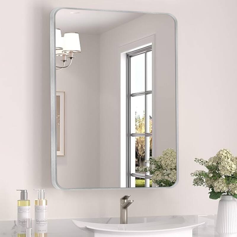 Wall Mount Bathroom Rectangle Vanity Mirror (Horizontal/Vertical)