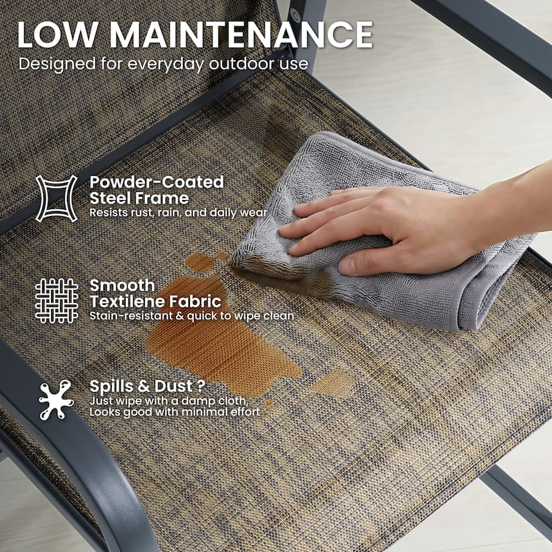 Crestlive Products Outdoor Bar Height Barstools Patio Bar Stools Bar Chairs