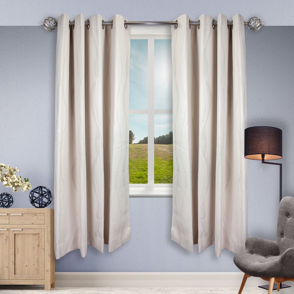 InStyleDesign 56"W x 63"H Premium Heavyweight Grommet Curtain (1 Panel) - Bleeker Beige