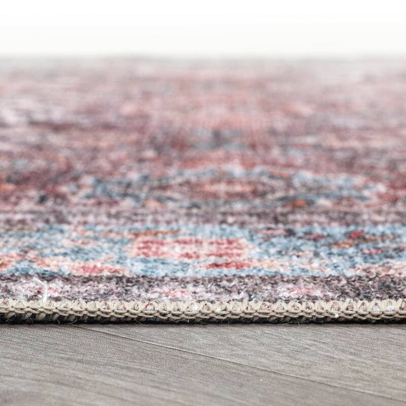 World Rug Gallery Transitional Distressed Vintage Machine Washable Area Rug