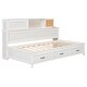 preview thumbnail 3 of 15, Wooden Daybed with Storage Sockets and USB Ports White