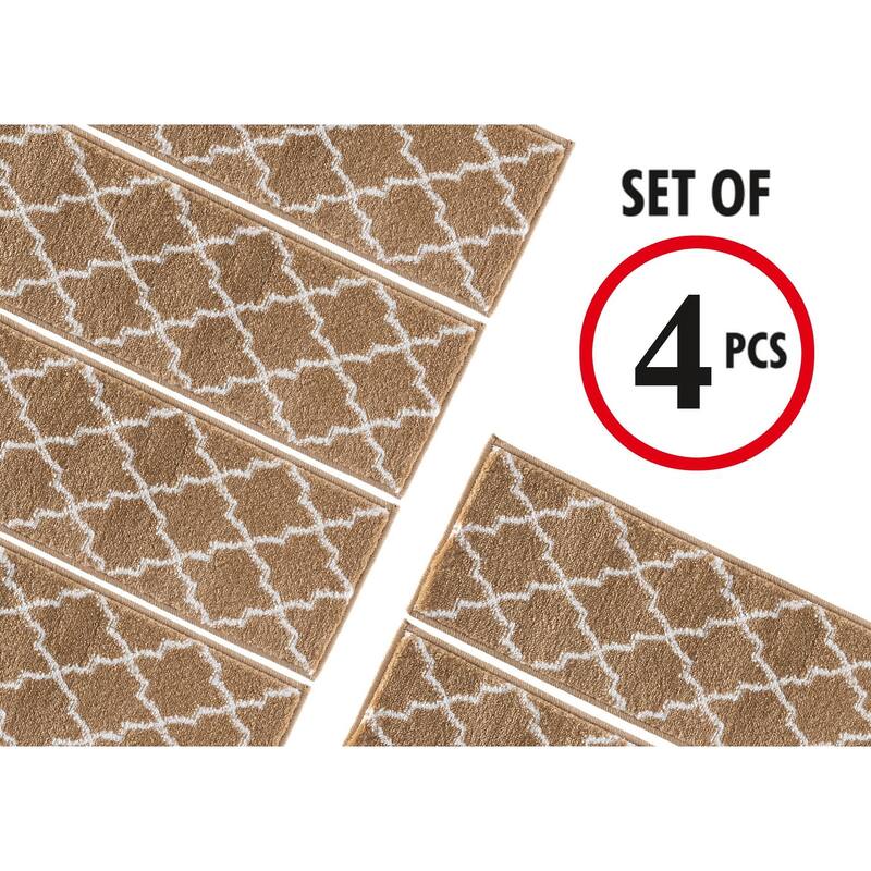 SUSSEXHOME Geometric Stair Treads with Easy to Install Double Adhesive Tape 9" x 28"
