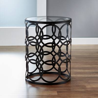 FirsTime & Co. 'Circles' Metal Barrel End Table