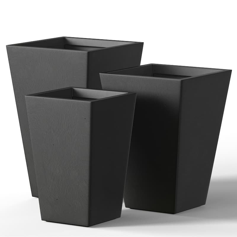 Tall Concrete Rectangle Plant Boxes / Large Indoor and Outdoor Flower Planters