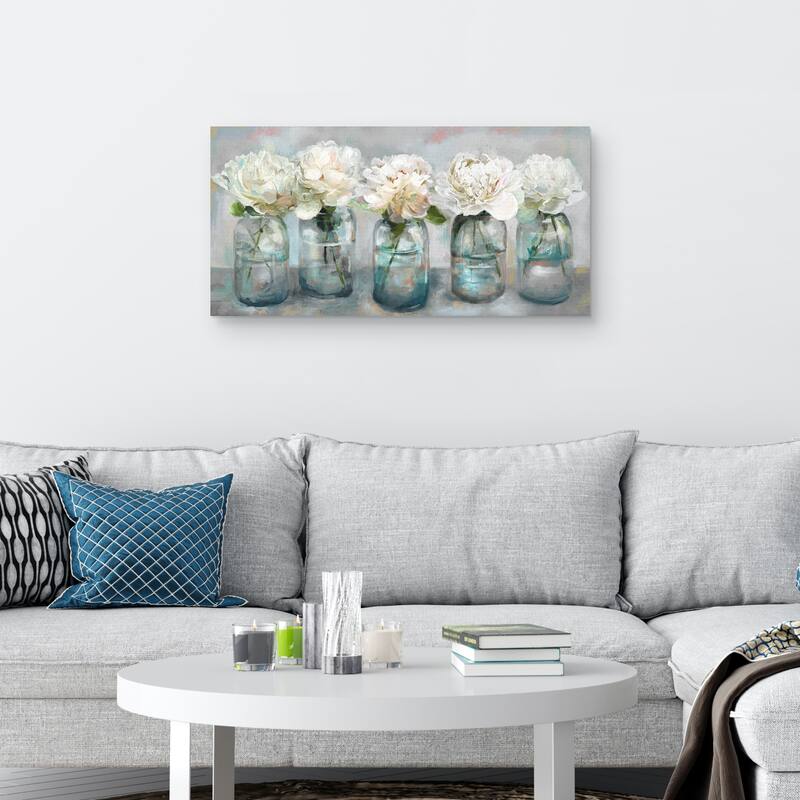 Fresh Picked Peonies Canvas Art Print